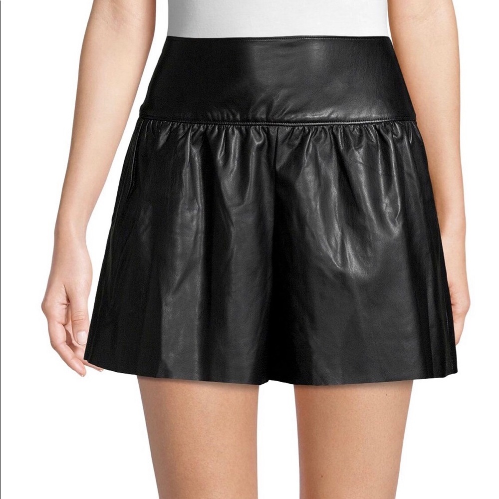 Club Monaco Larue Faux Leather Shorts